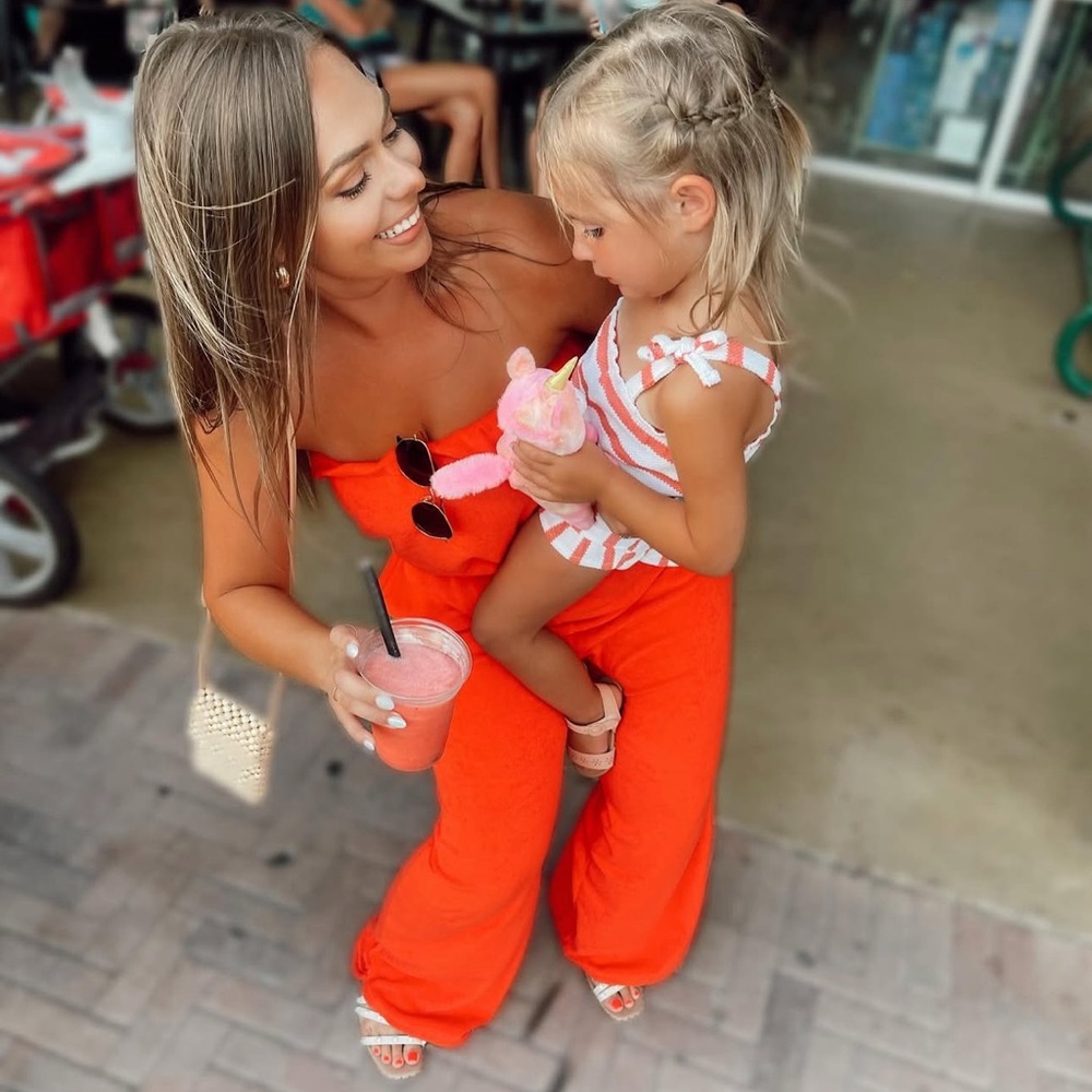 American Eagle Outfitters Bright Orange Jumpsuit